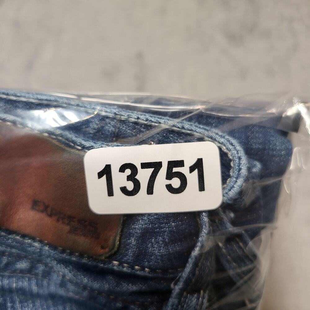 Express Jeans Womens 6R Blue Medium Wash Bootcut Slim Stretch Denim Low Rise - Picture 11 of 11
